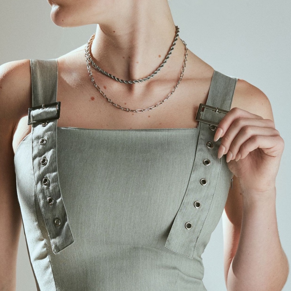 Urban Outfitters Daisy Street Buckle Strap Drop Waist Mini Dress - Picture 5 of 11